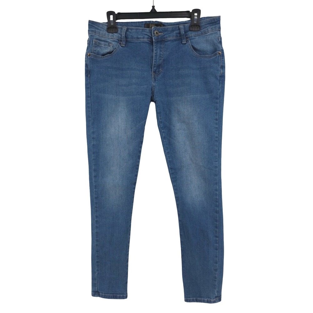 Lucky & Blessed Jeans Skinny Mid Rise Dark Wash Stretch‎ Blue Womens 10
